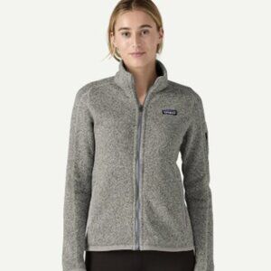Patagonia Women's Better Sweater Fleece Jacket full zip XL Birch White (Gray)